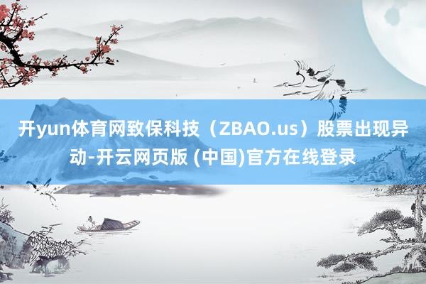 开yun体育网致保科技（ZBAO.us）股票出现异动-开云网页版 (中国)官方在线登录